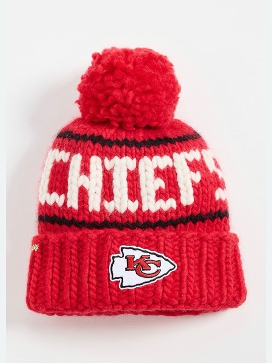 Lele Sadoughi Accessories - Lele Sadoughi, NWTs official NFL Kansas City Chiefs Red Knit Pom Beanie